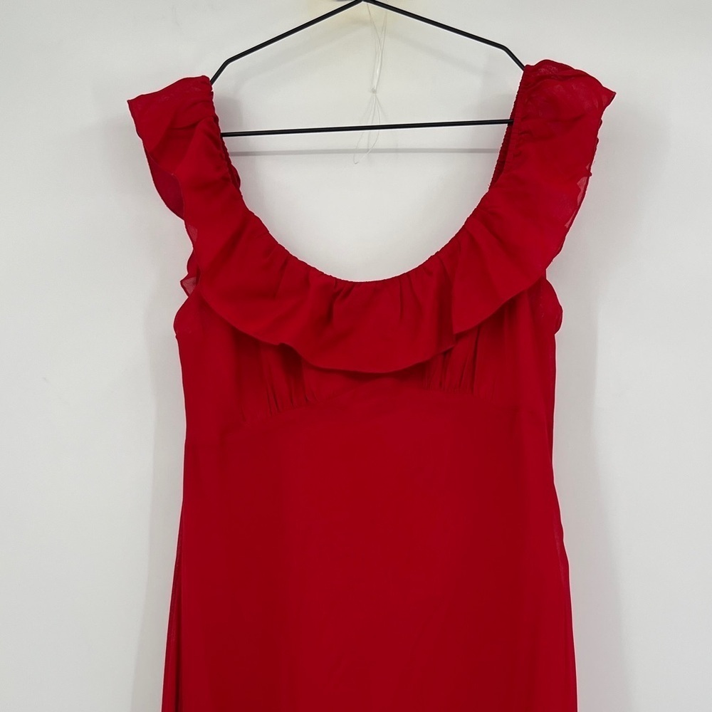 Reformation NWT Cherry Red Tripoli Dress - Picture 8 of 9